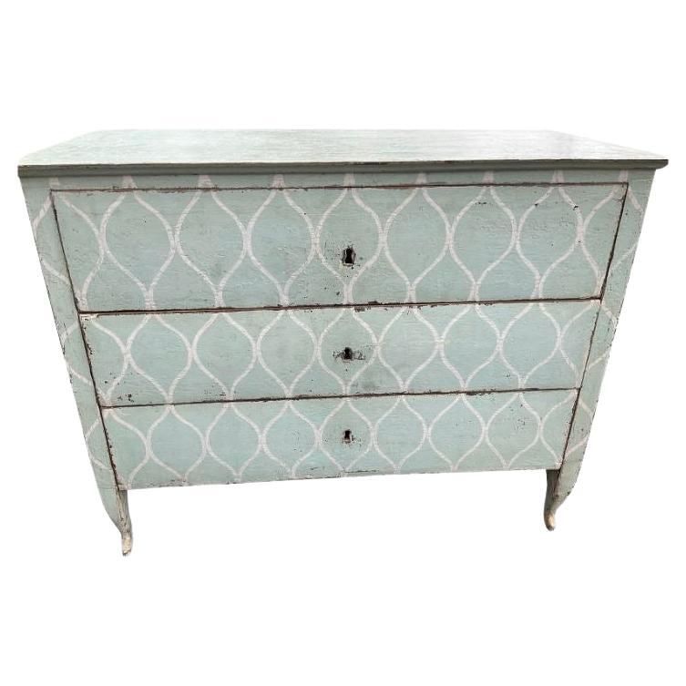 19th Century French Painted Chest For Sale