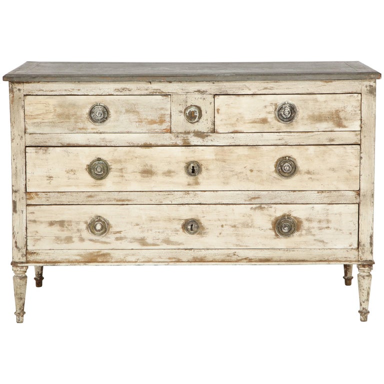 19th Century French Painted Chest For Sale At 1stdibs