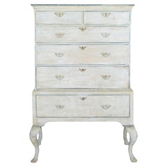 19th Century French Painted Chest on Stand