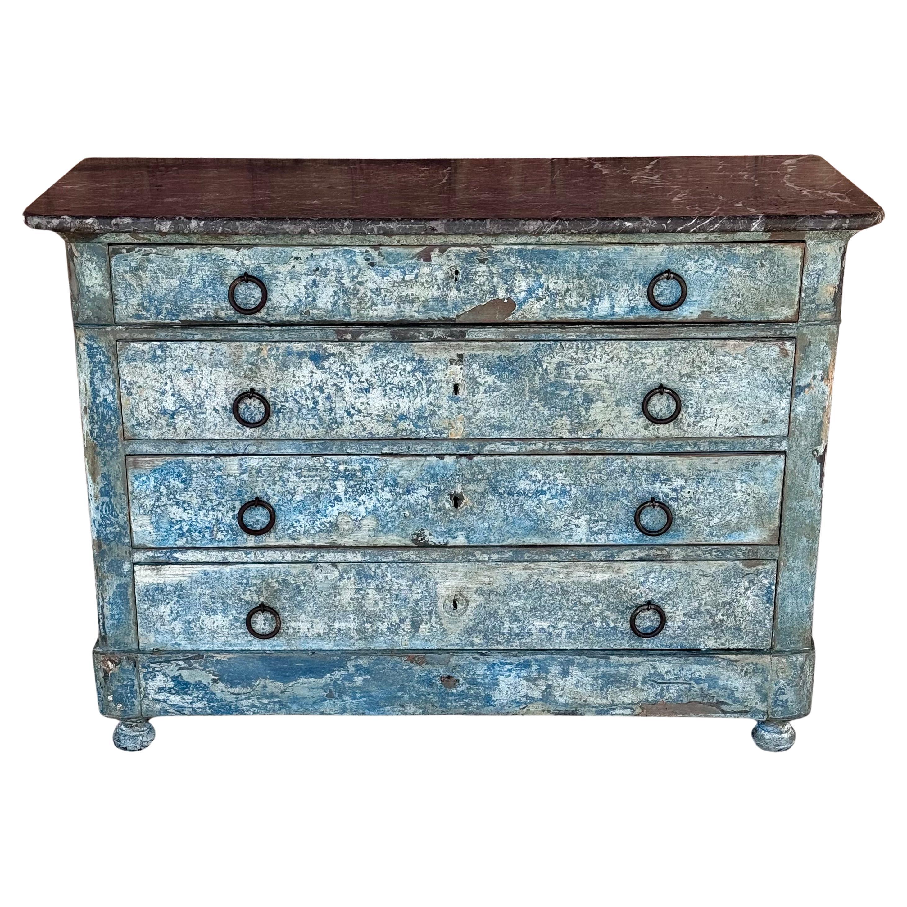 19th Century French Painted Commode Chest