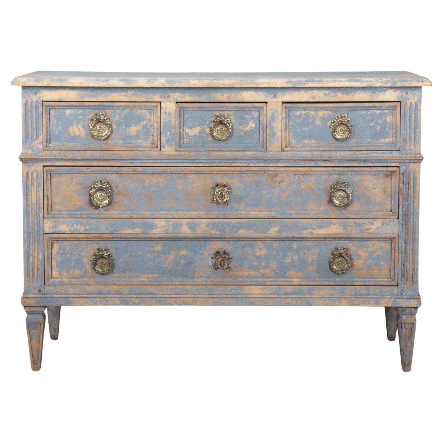 19th Century French Painted Commode For Sale