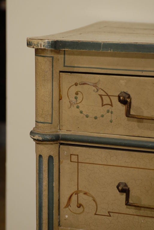 19th Century French Painted Commode Louis XVI Style 1