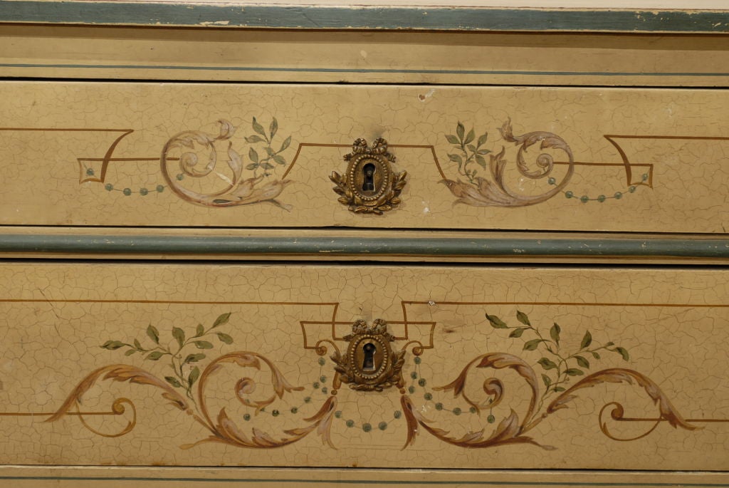 19th Century French Painted Commode Louis XVI Style 3