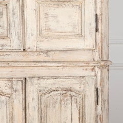 19th Century French Painted Corner Cupboard