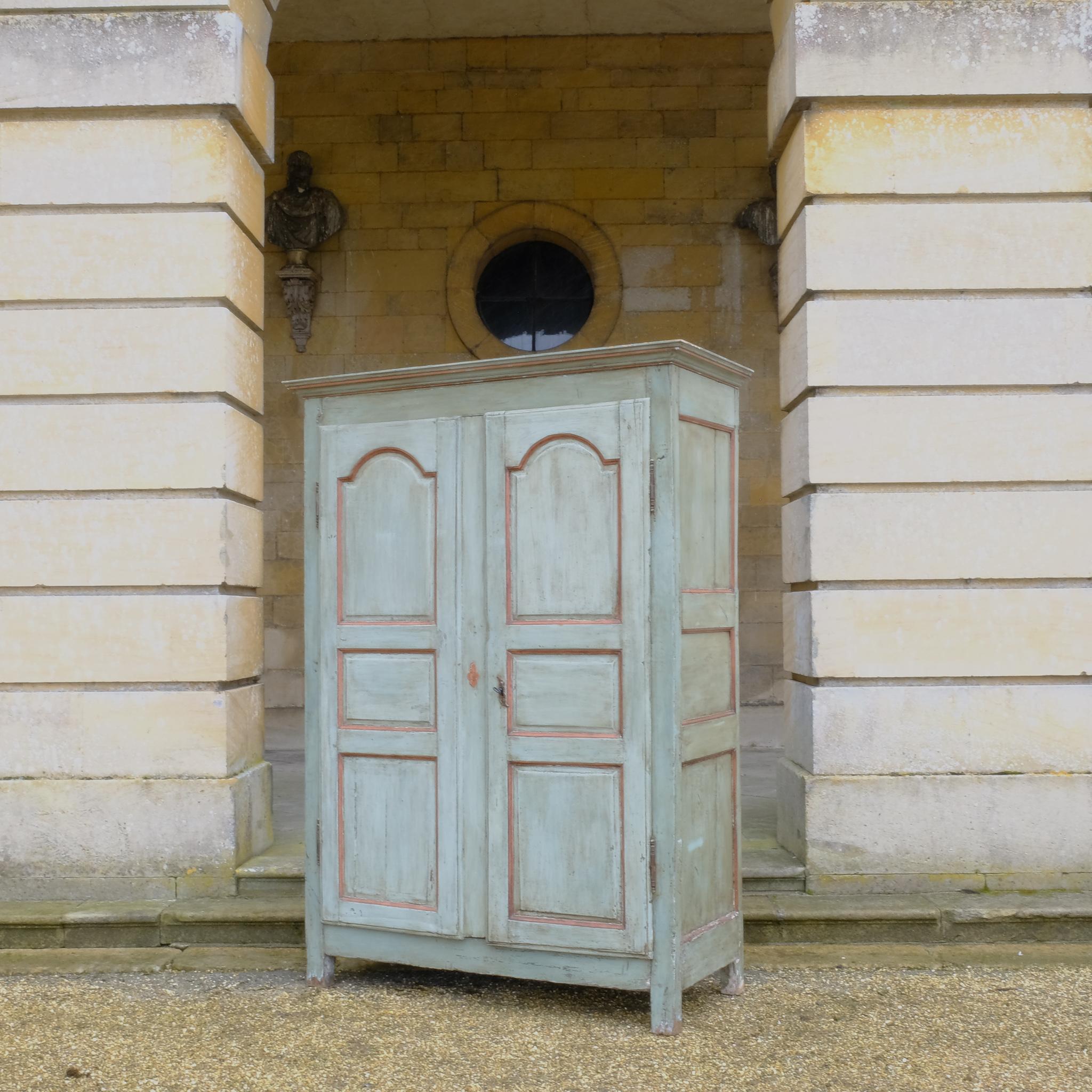 19th Century French Painted Cupboard In Good Condition For Sale In Kettering, GB