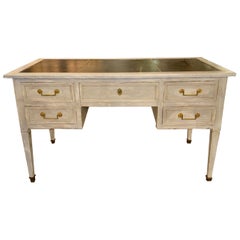 19th Century French Painted Directoire Style Desk with Leather Top