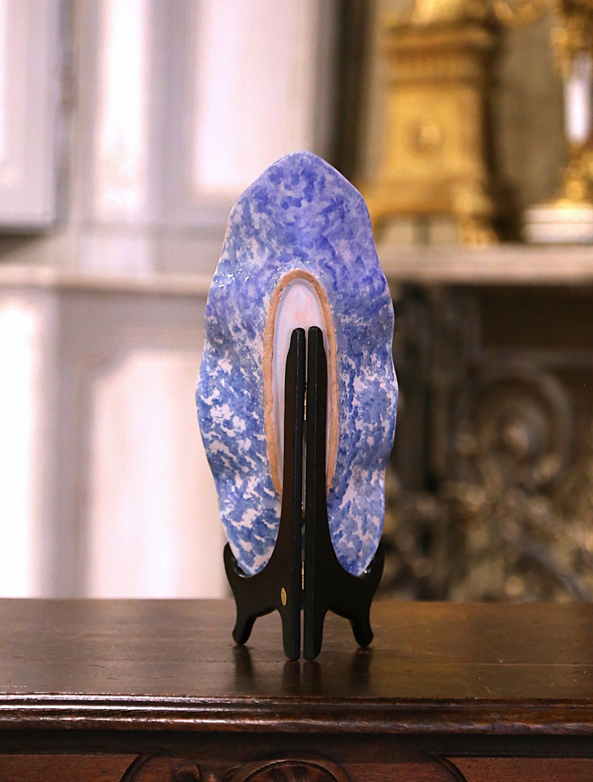 Faïence Vide-Poche du 19ème siècle en faïence peinte de Porquier Beau Quimper en vente