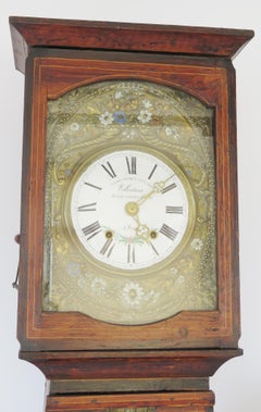 19th Century French Painted Grandfather Clock
