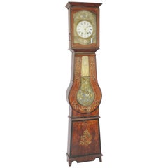 19th Century French Painted Grandfather Clock
