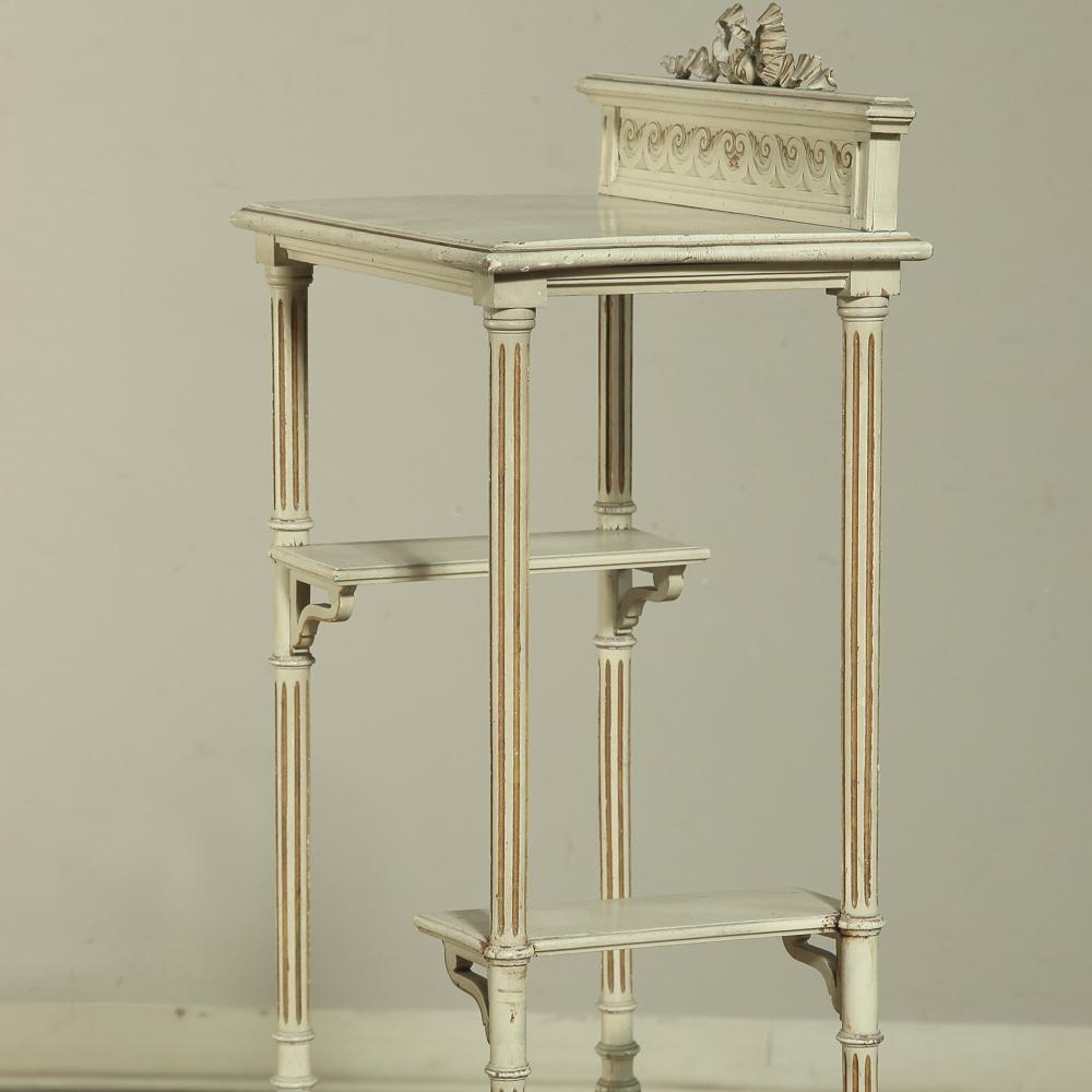 19th Century French Painted Louis XVI Shelf, Étagère 2