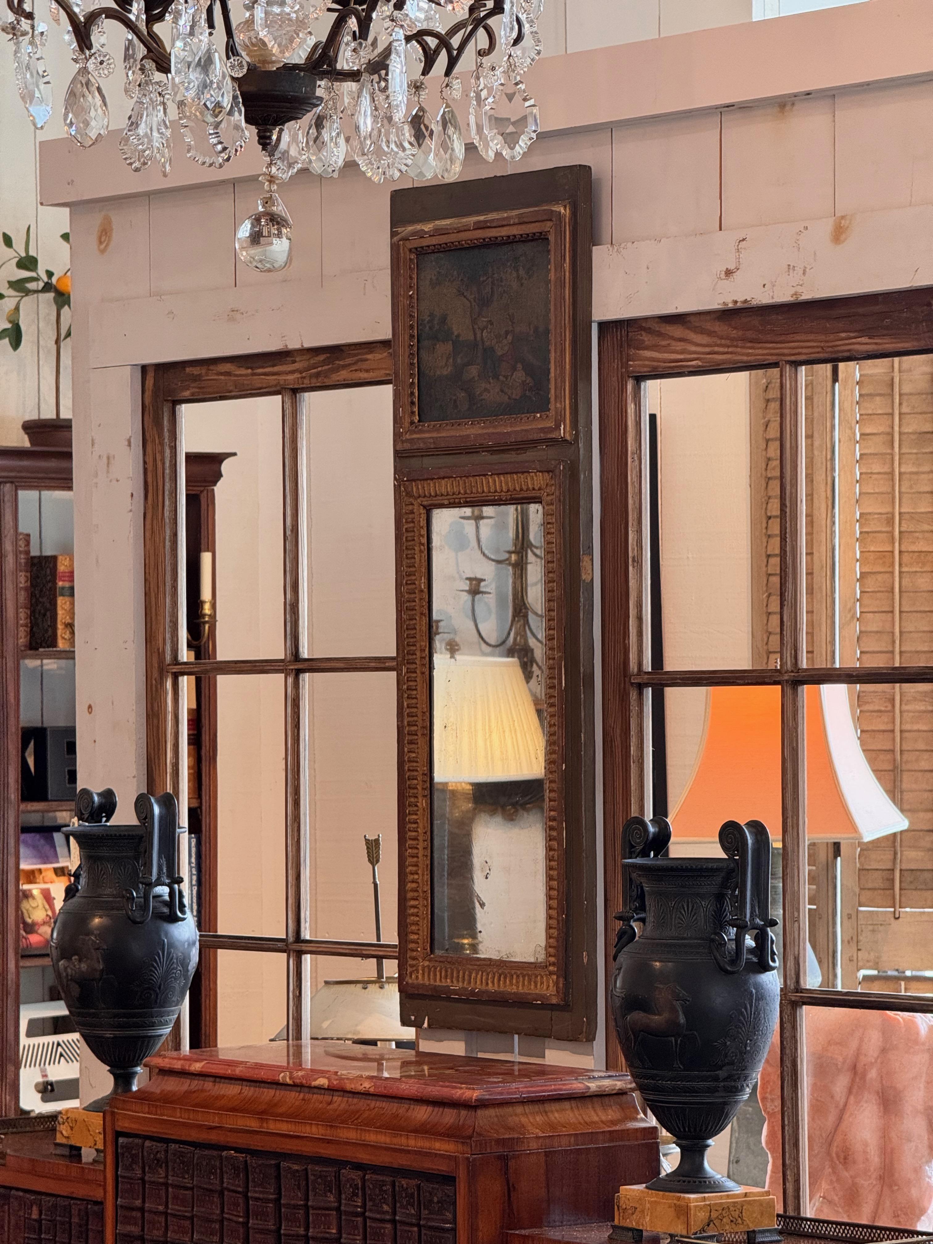 Miroir peint français du 19e siècle en vente 4