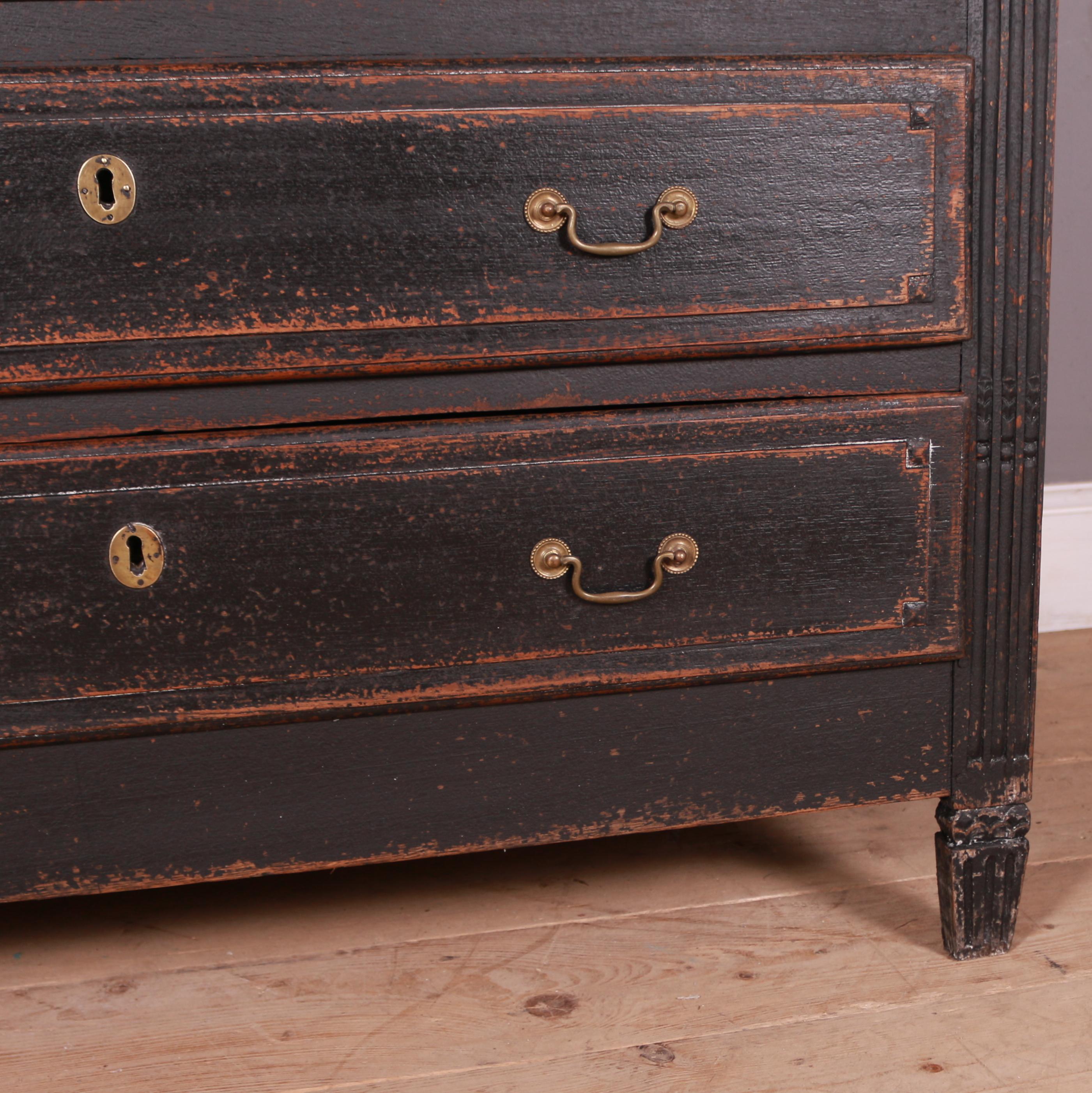 19th Century French Painted Oak Commode 2