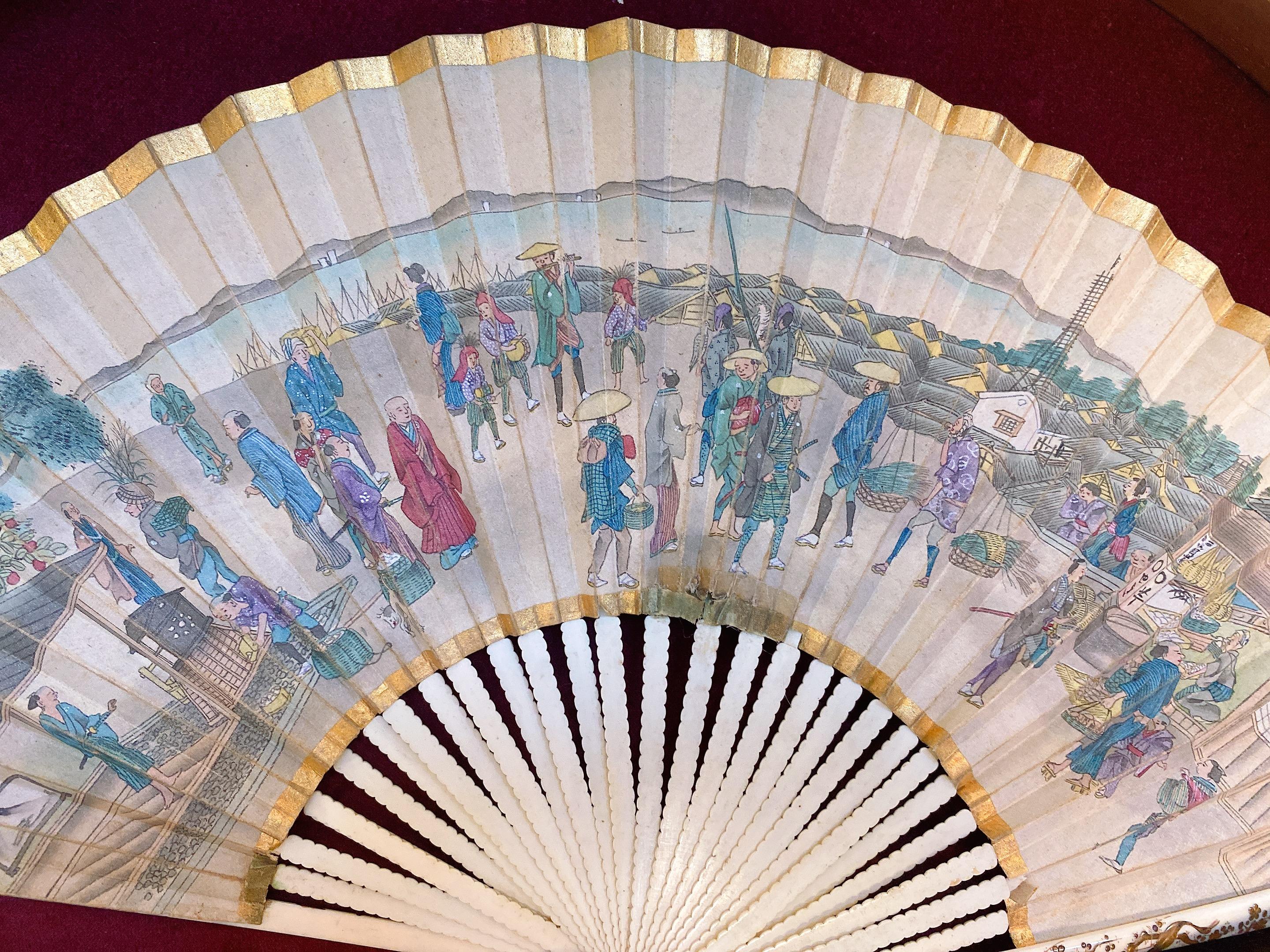 antique paper fans
