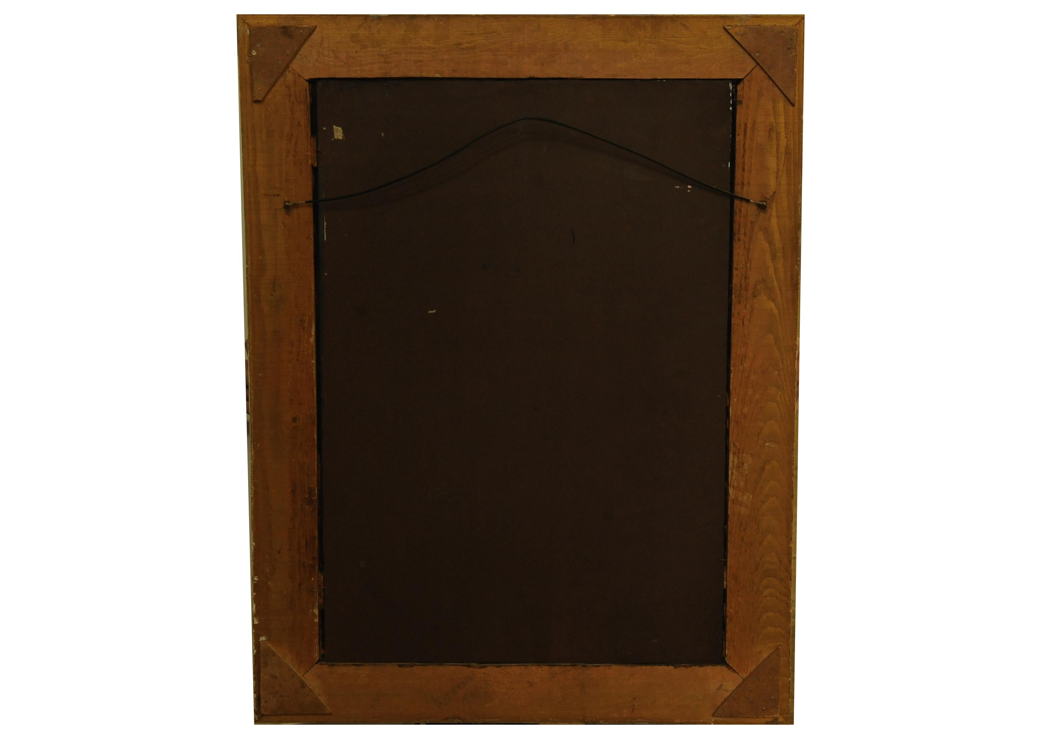 Beautiful 19th Century Cream French Painted Decorative Rectangular Wall Mirror In Good Condition For Sale In Reading, Berkshire