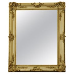 Specchio da parete decorativo francese dipinto e dorato del XIX secolo