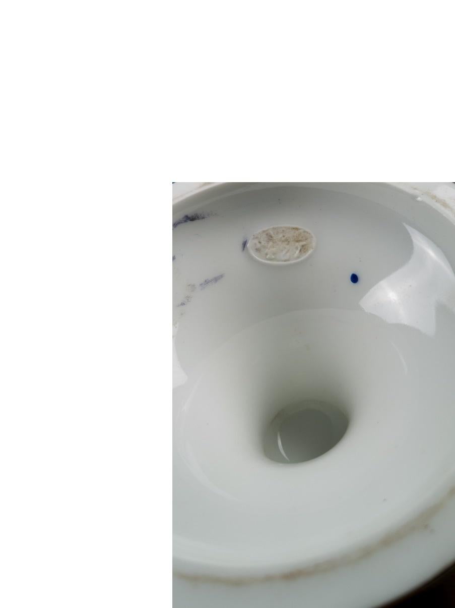 Jarrón de porcelana pintada francesa del siglo XIX  Azul cobalto real, Fábrica Nast Porcelana en venta