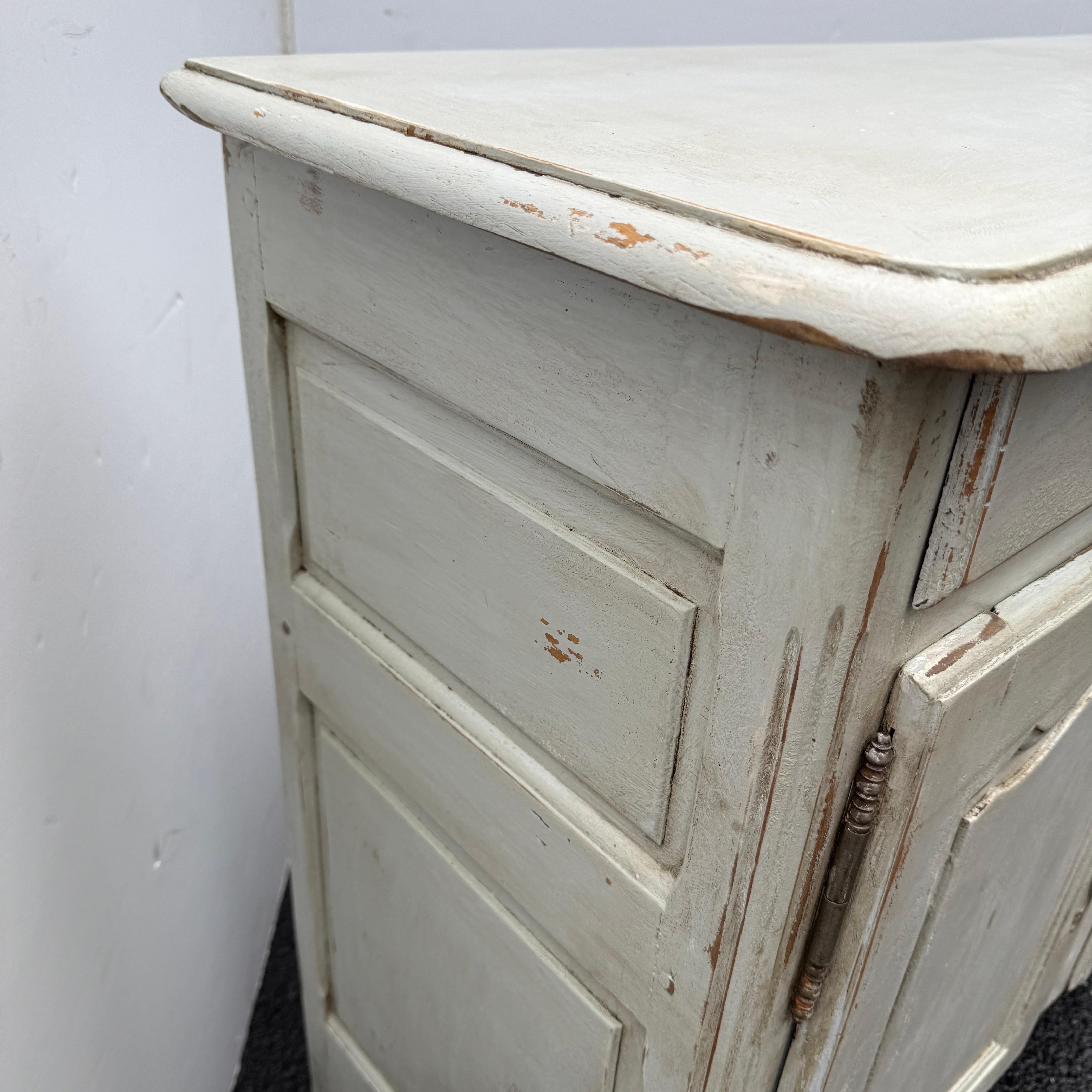 19th Century French Painted Sideboard Cabinet with Drawers For Sale 11