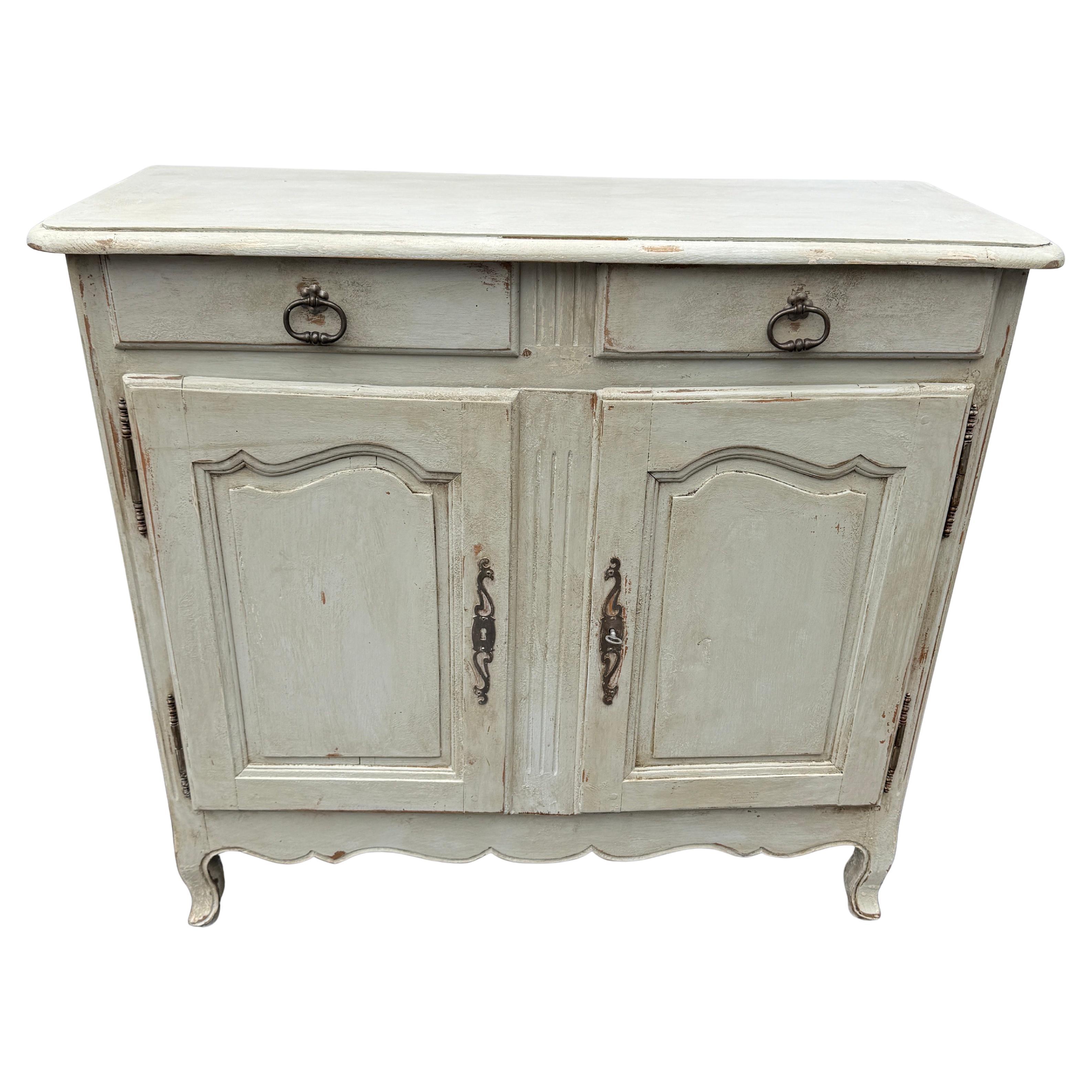 19. Jahrhundert Französisch gemalt Sideboard Schrank mit Schubladen