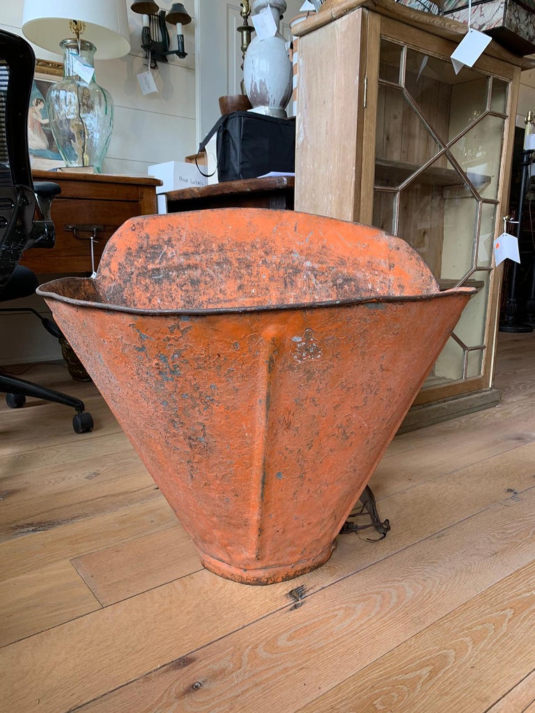 19th Century French Painted Tole Grape Harvest Basket For Sale at 1stDibs