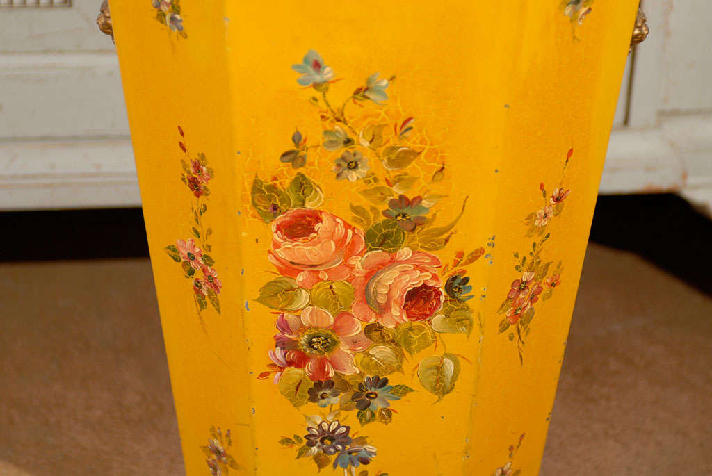 19th Century French Painted Tole Stick Stand In Good Condition In Atlanta, GA