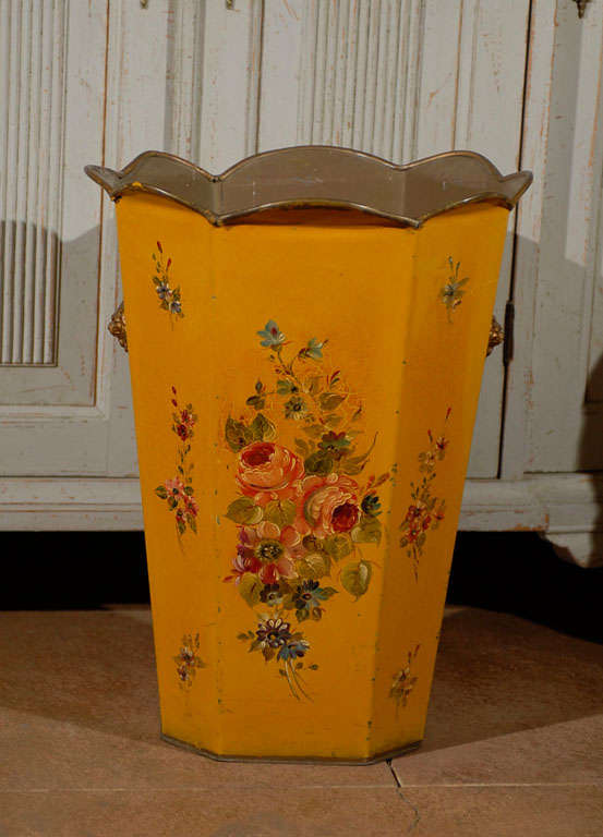 19th Century French Painted Tole Stick Stand 5