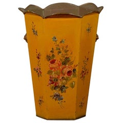 Antique 19th Century French Painted Tole Stick Stand