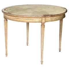 19th Century French Painted Walnut Center or Side Table with Rich Patina 