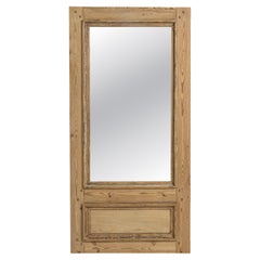 19th Century French Painted Wood Trumeau Mirror