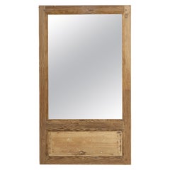 19th Century French Painted Wood Trumeau Wall Mirror