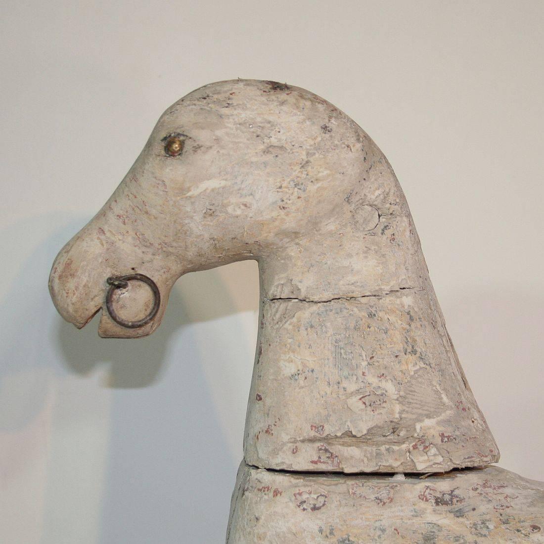 19th Century French Painted Wooden Horse 4