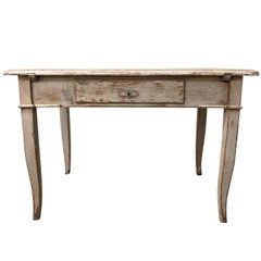 Antique French Provincial Walnut End Table, Handcrafted, Circa 1830