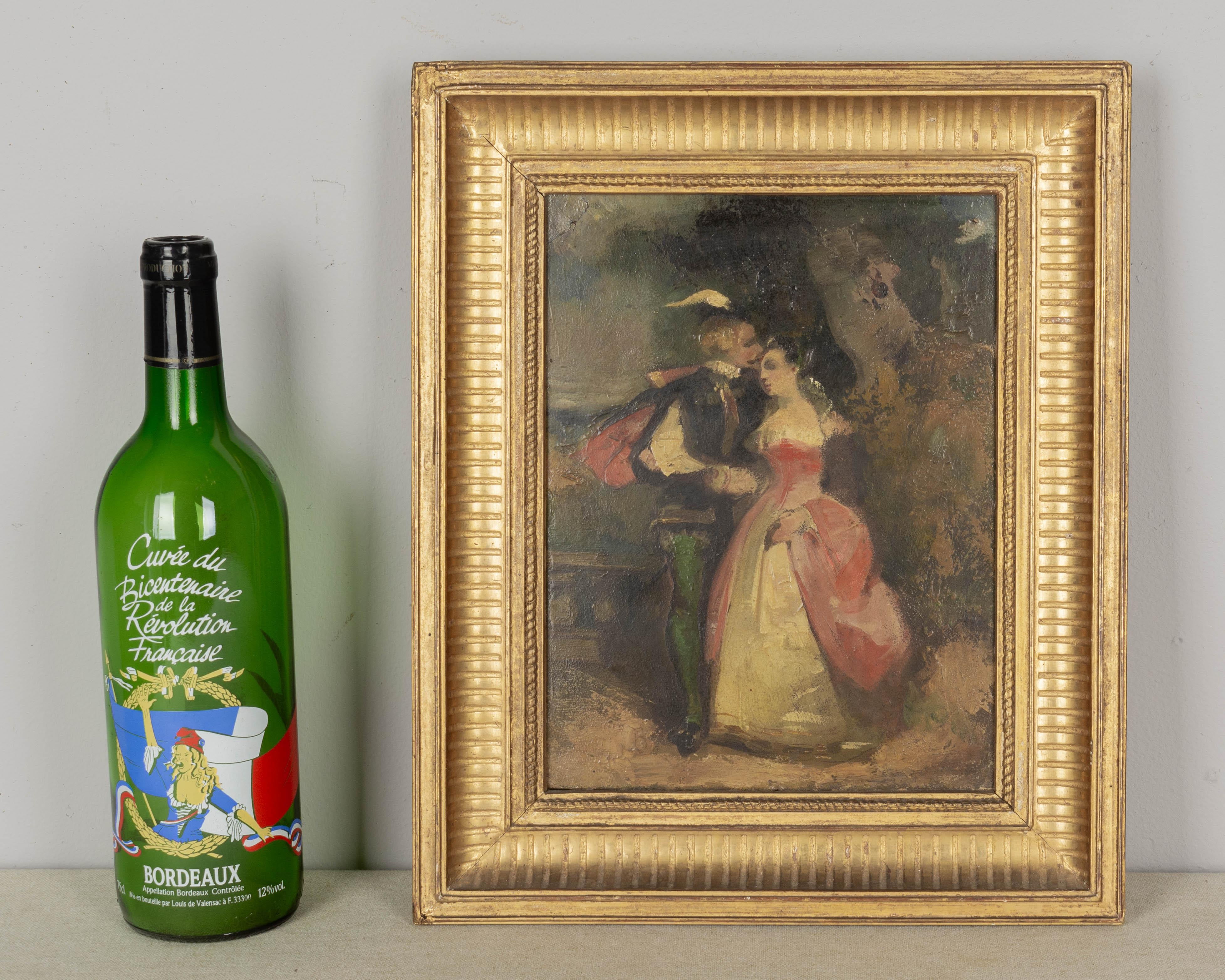Giltwood 19th Century French Painting by Eugène Déveria For Sale