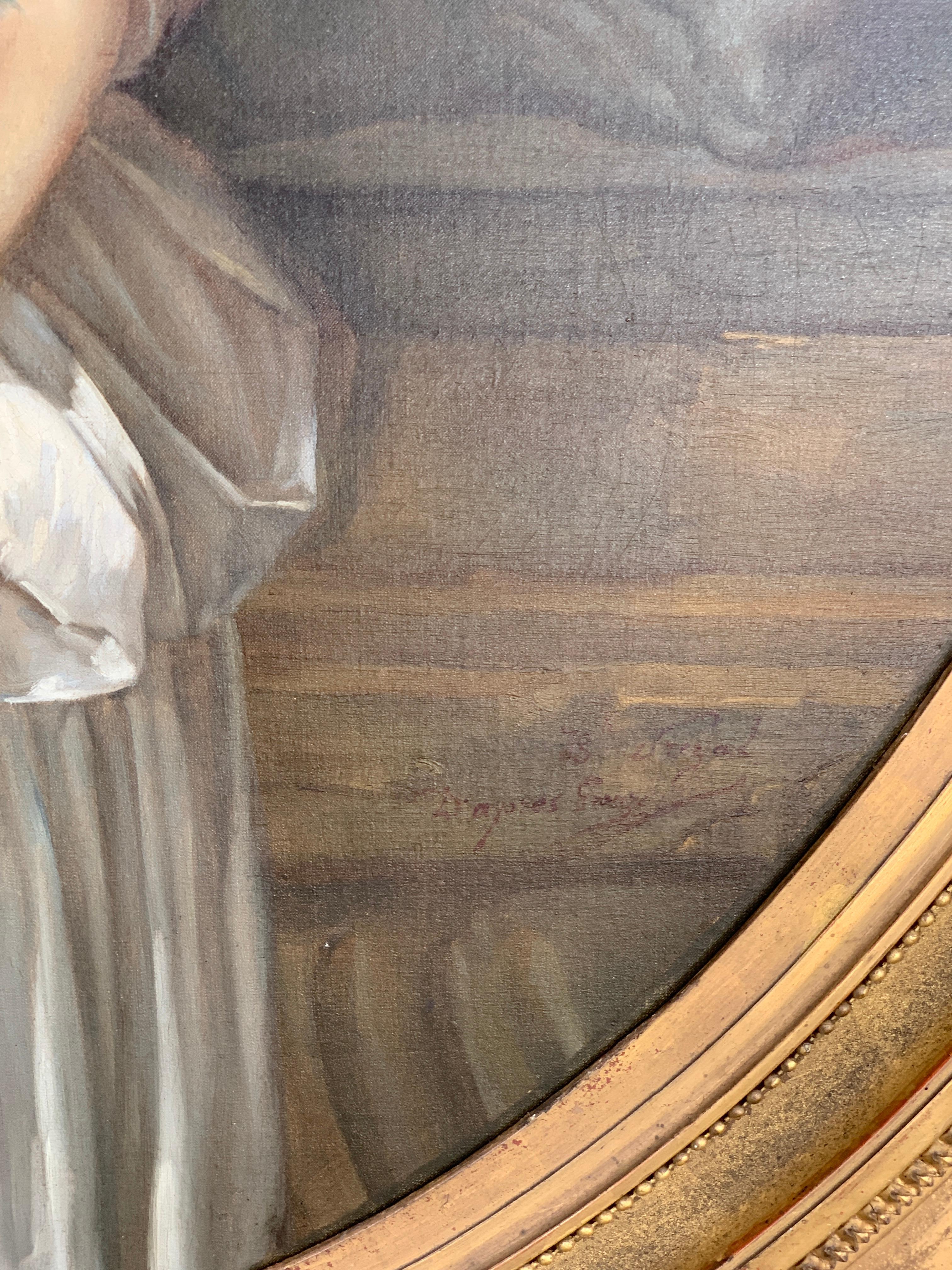 Französisches Gemälde des 19. Jahrhunderts D''après Jean-Baptiste Greuze, der zerbrochene Krug im Angebot 3
