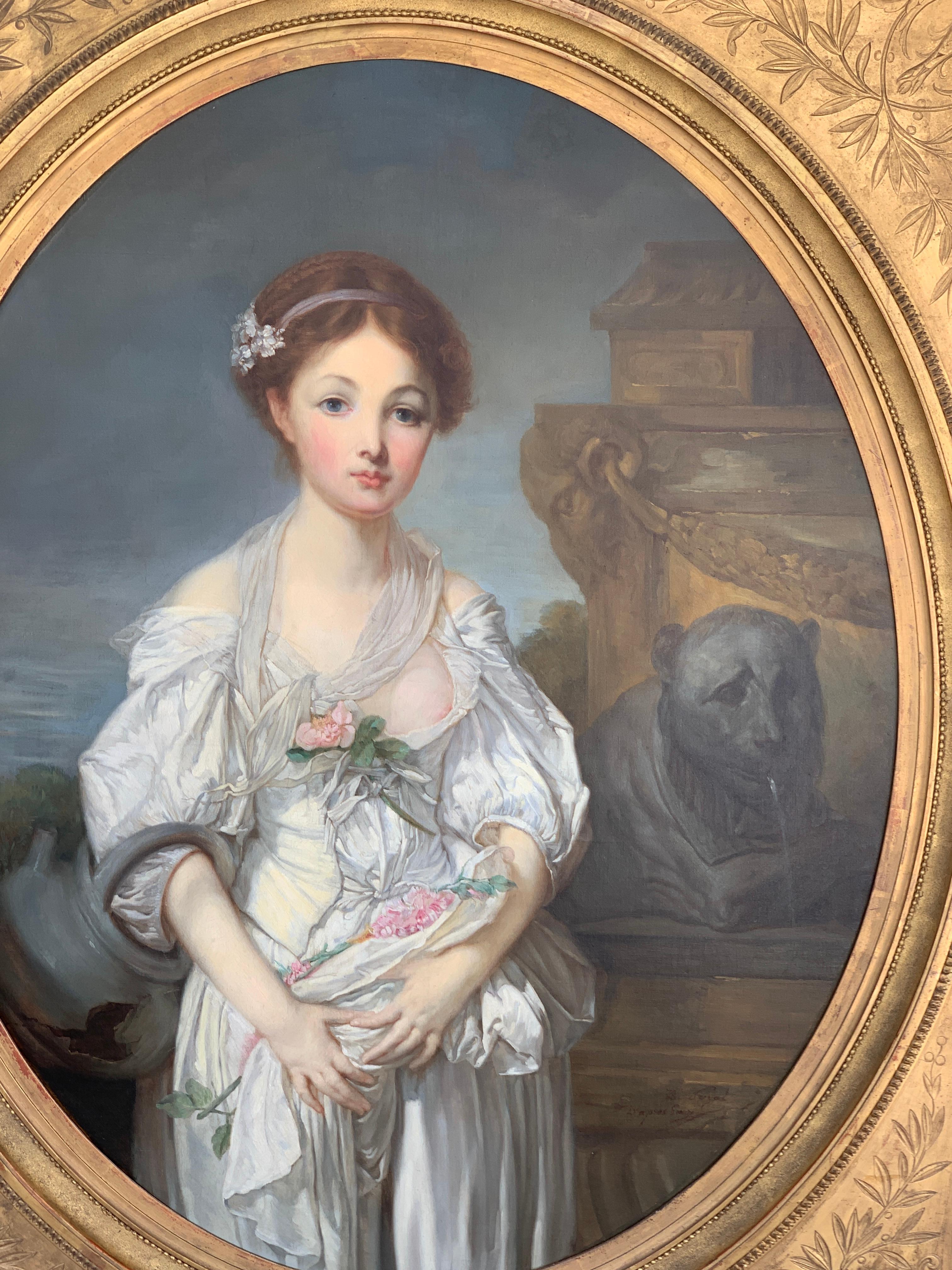 Französisches Gemälde des 19. Jahrhunderts D''après Jean-Baptiste Greuze, der zerbrochene Krug im Angebot 6