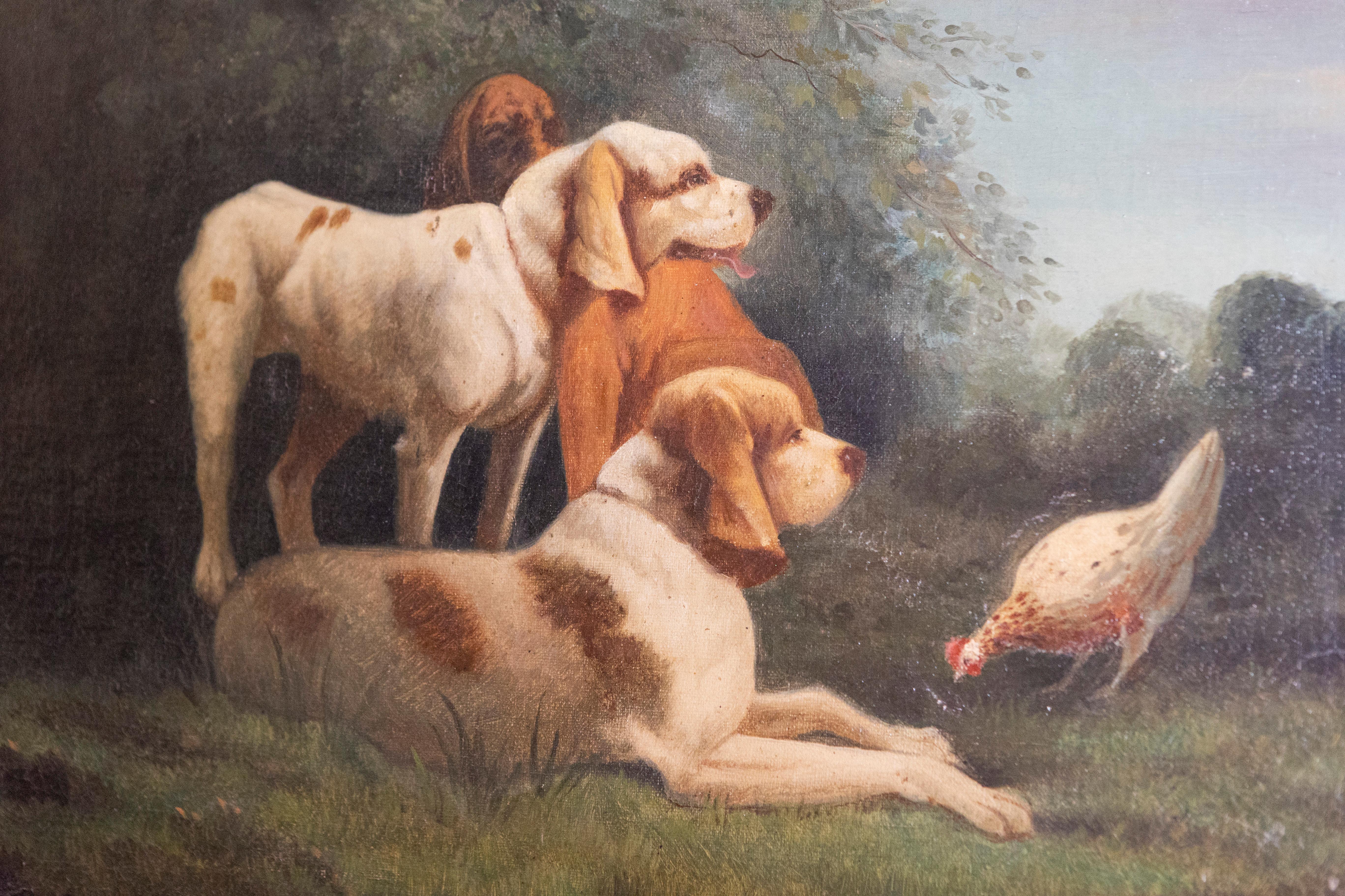 19th Century French Painting In Good Condition For Sale In Atlanta, GA