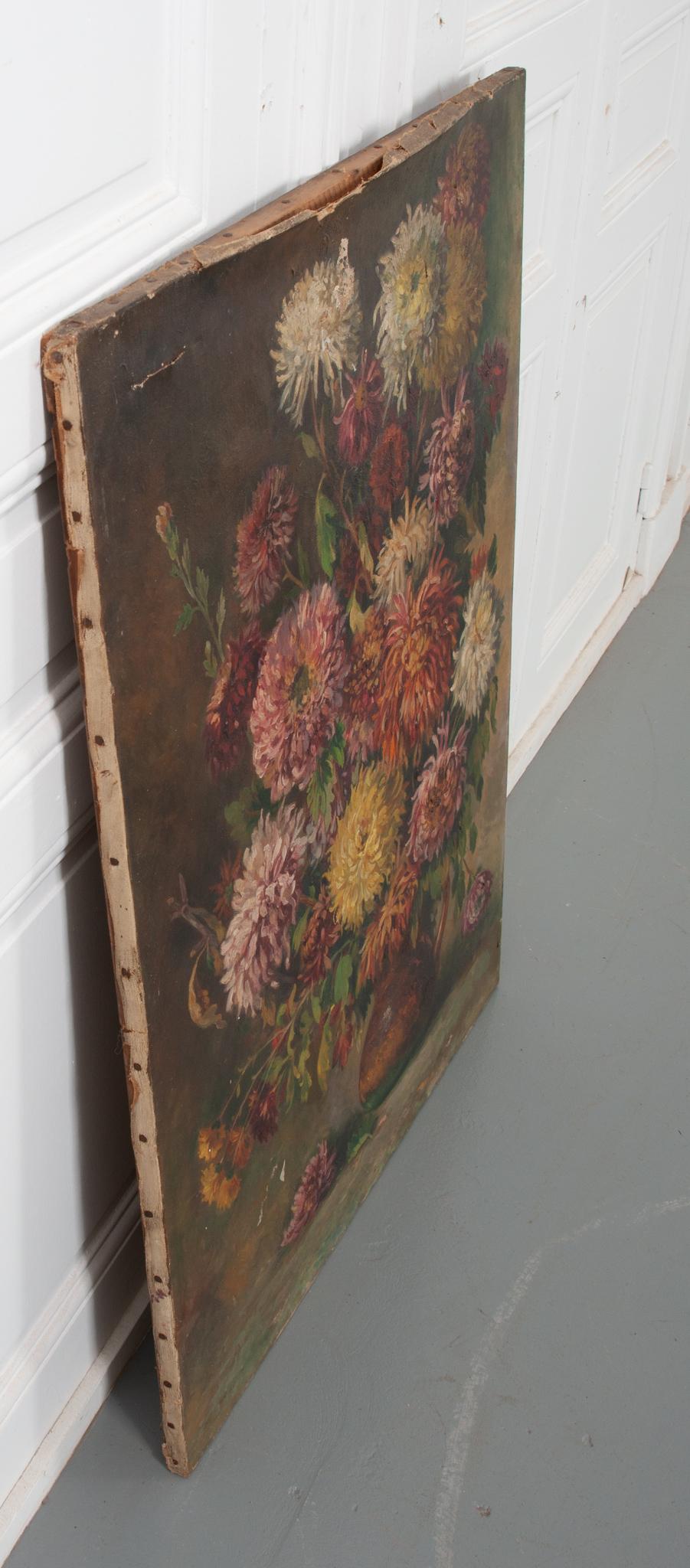19th Century French Painting of Mums 2