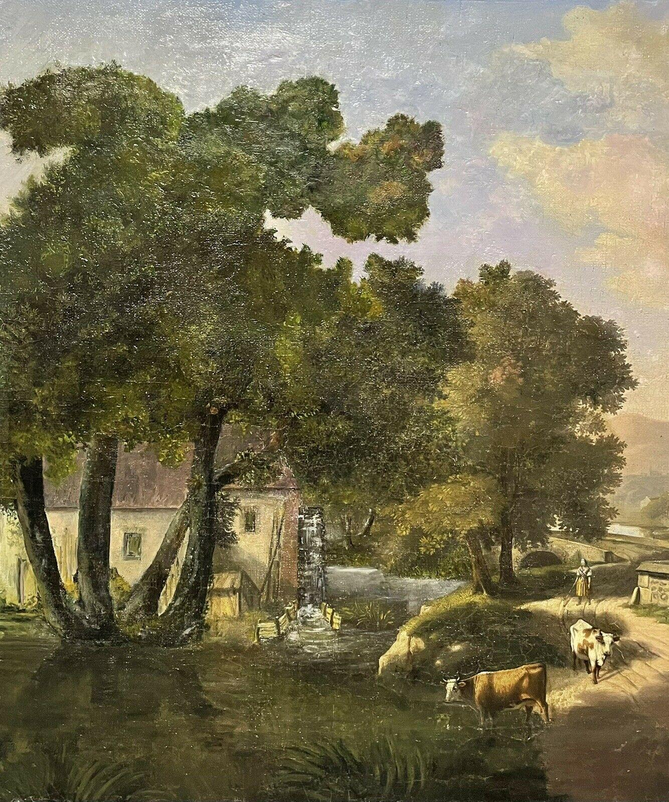 Bouteille à l'huile française du début du 19ème siècle provenant d'une route de la vieille rue - Victorien Painting par Unknown