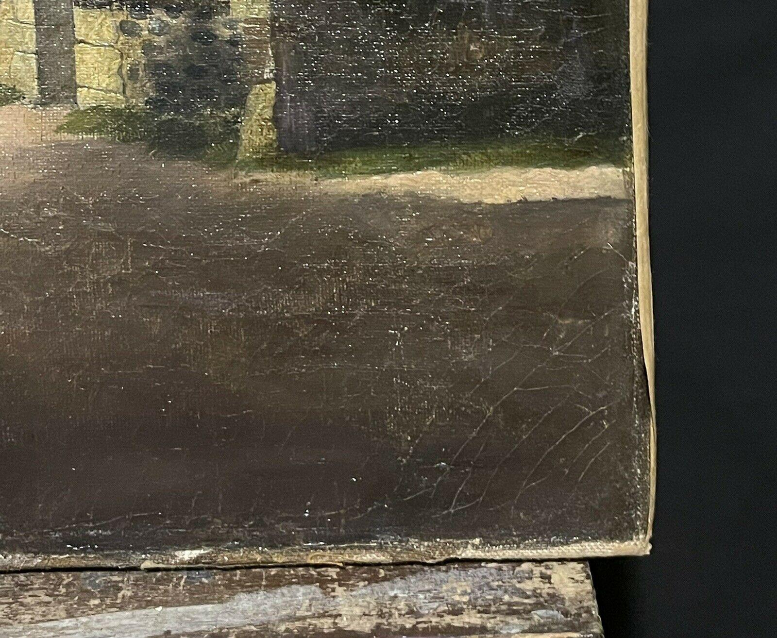 Artiste/École : École française, début du XIXe siècle

Titre : Le bétail est conduit à travers la ville. 

Moyen :  peinture à l'huile sur toile, non encadrée

Taille : toile : 21 x 25,5 pouces

Provenance : collection privée, France

Condition : Le