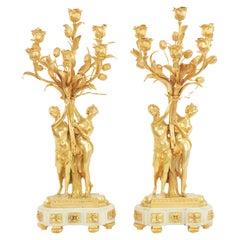 19th Century French Pair Louis XV Style Candelabra