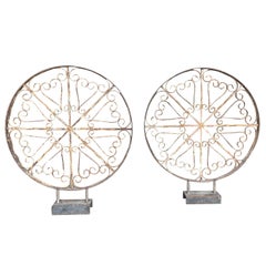 Antique French Garden Ornaments, Hand-Forged Metal, Circa 19th Century