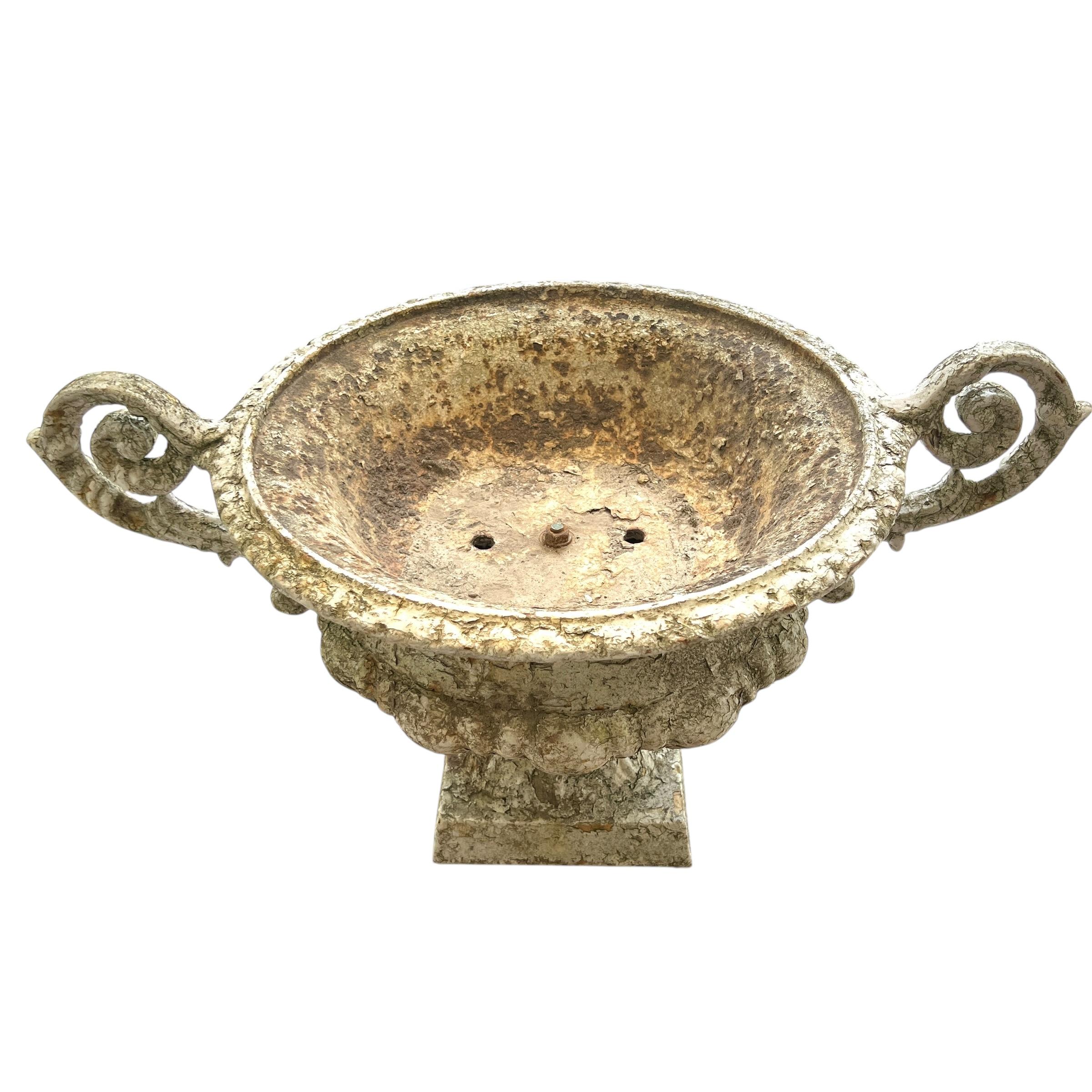 19th Century French Pair of Antique Jardinieres with Handles For Sale 6