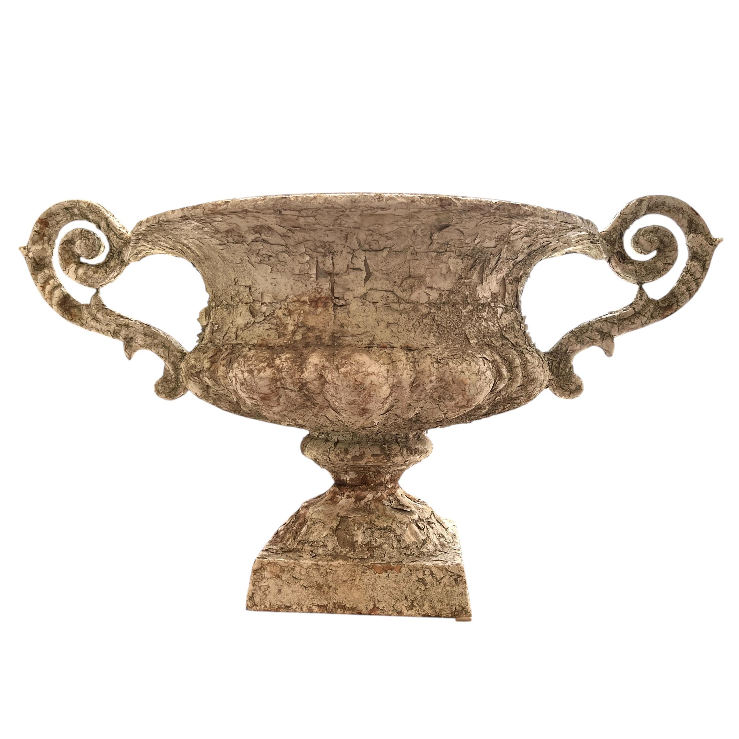 19th Century French Pair of Antique Jardinieres with Handles For Sale 4