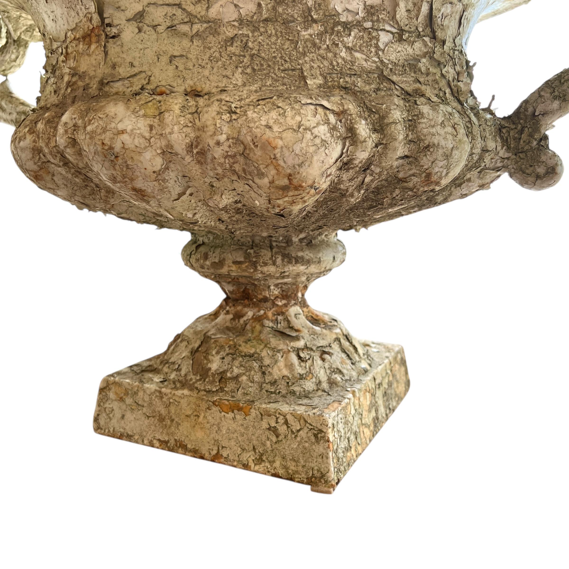 19th Century French Pair of Antique Jardinieres with Handles For Sale 5