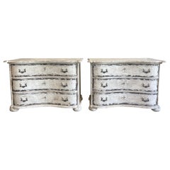 19th Century French Pair of Antique Provencal Pine Provincial Commodes, Chests