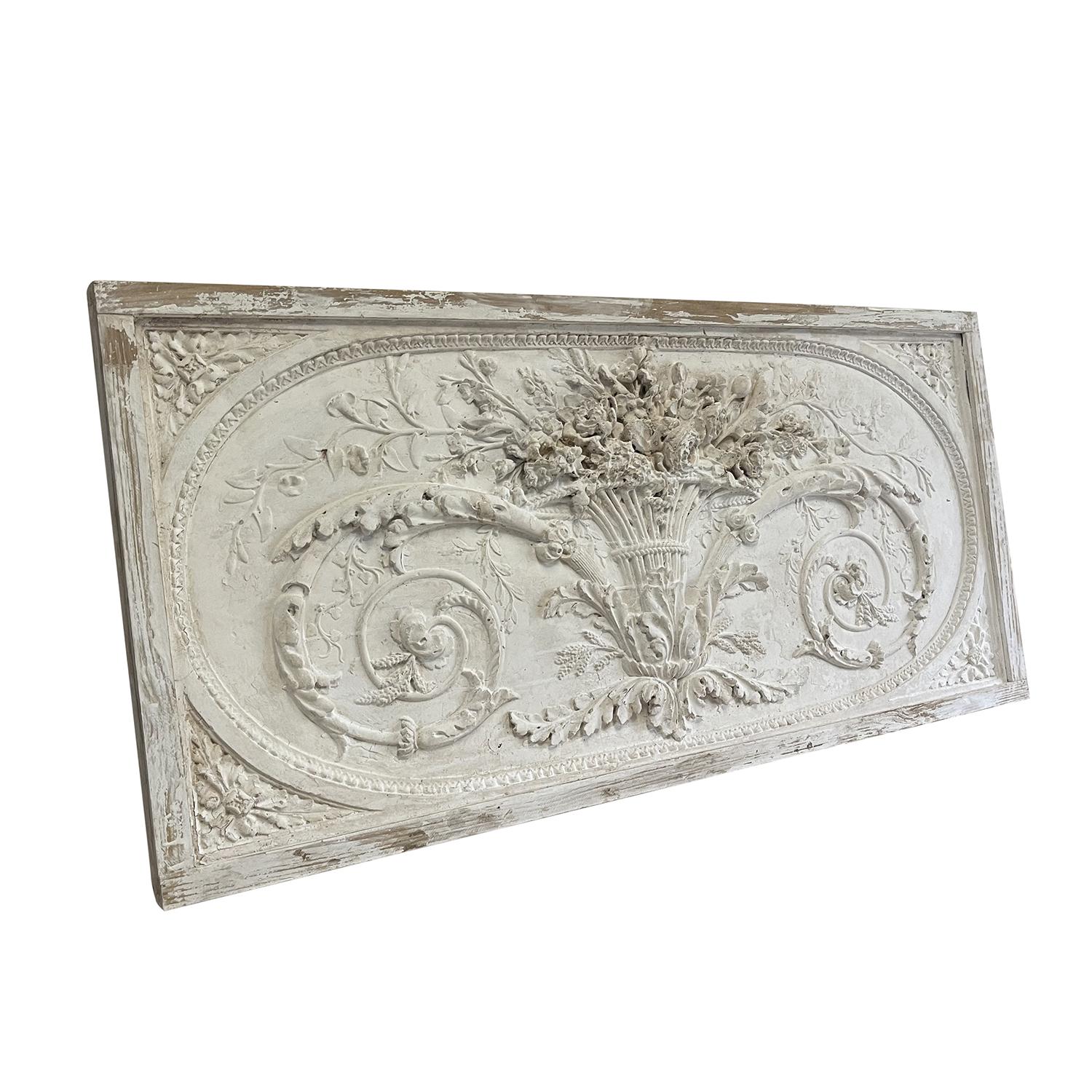 Barocco Coppia di Sopraportes in stile barocco del 19° secolo - Pannelli di Wood antichi in vendita