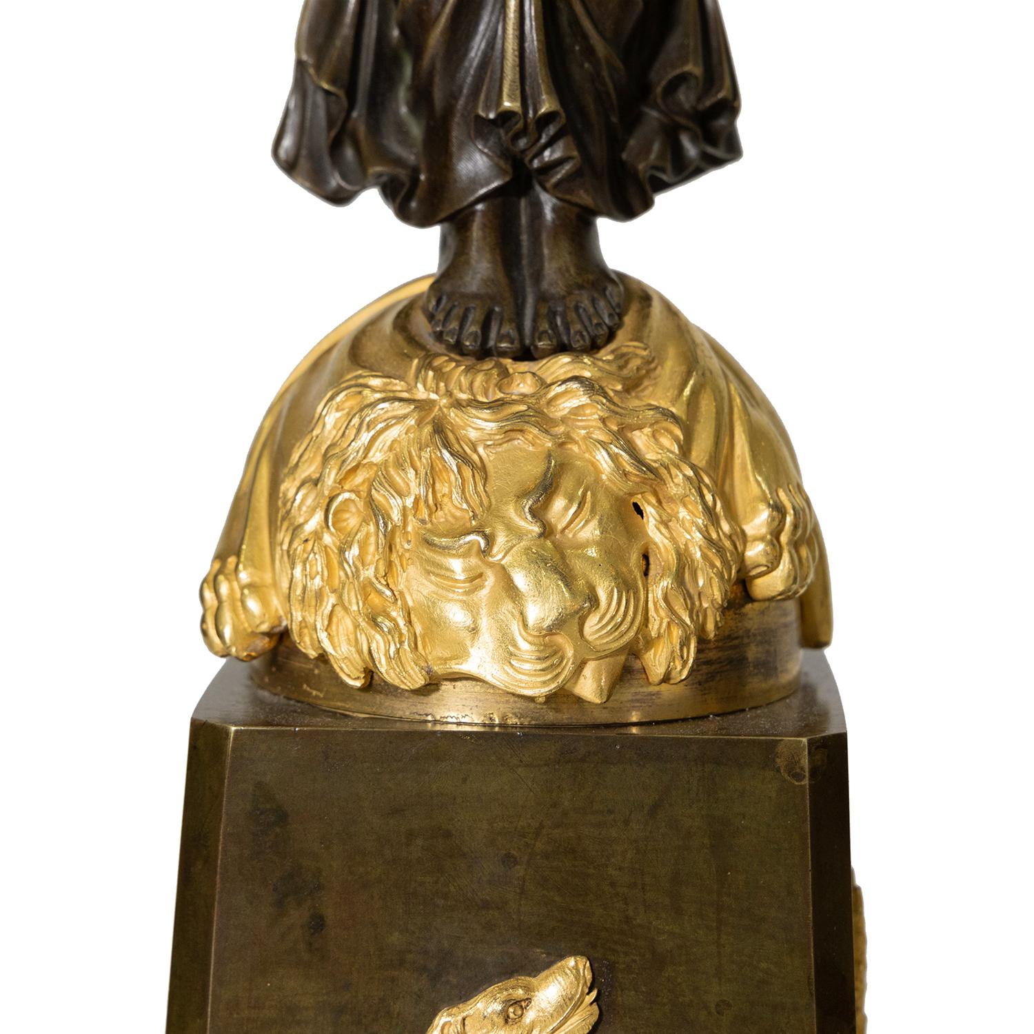 19th Century French Pair of Bronze Girandoles Attributed to Friedrich Bergenfeld For Sale 9
