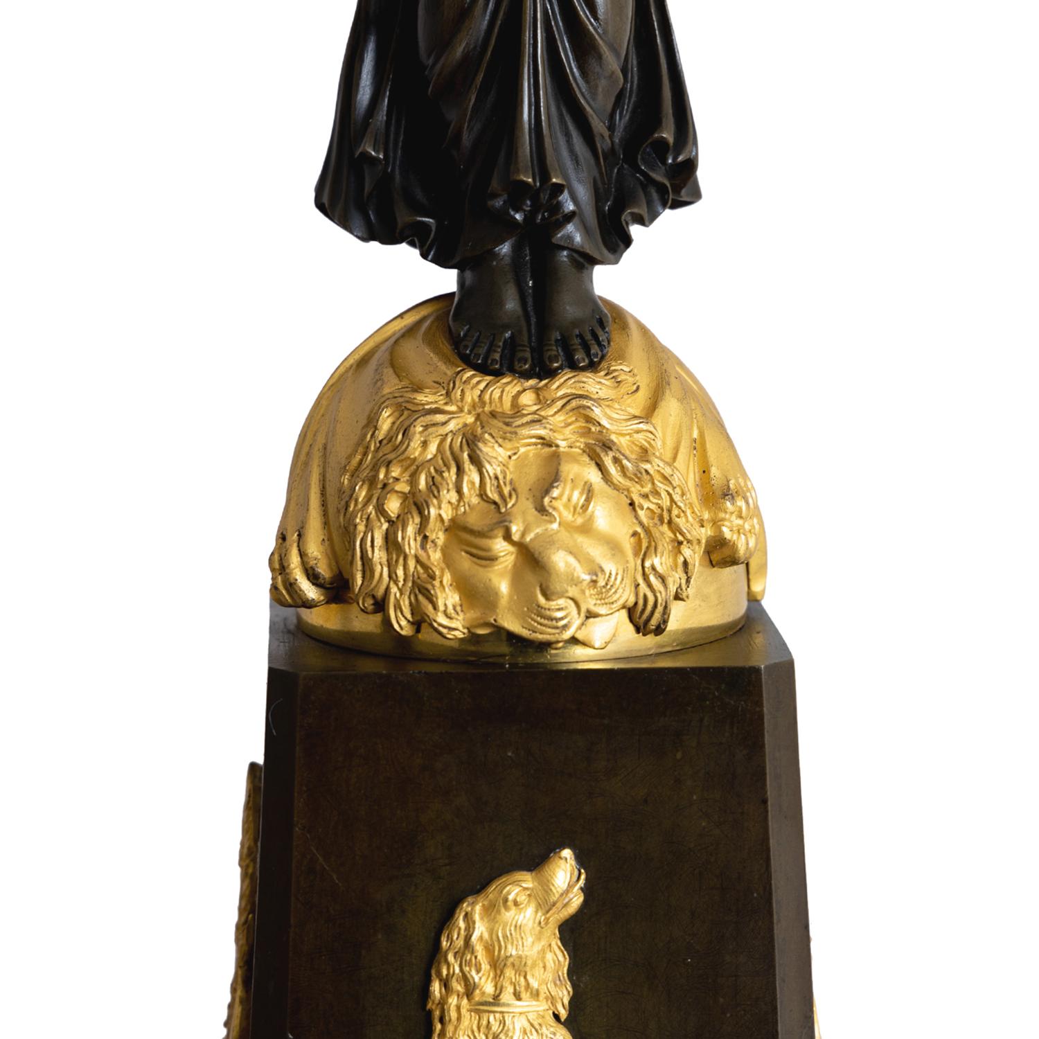 19th Century French Pair of Bronze Girandoles Attributed to Friedrich Bergenfeld For Sale 10