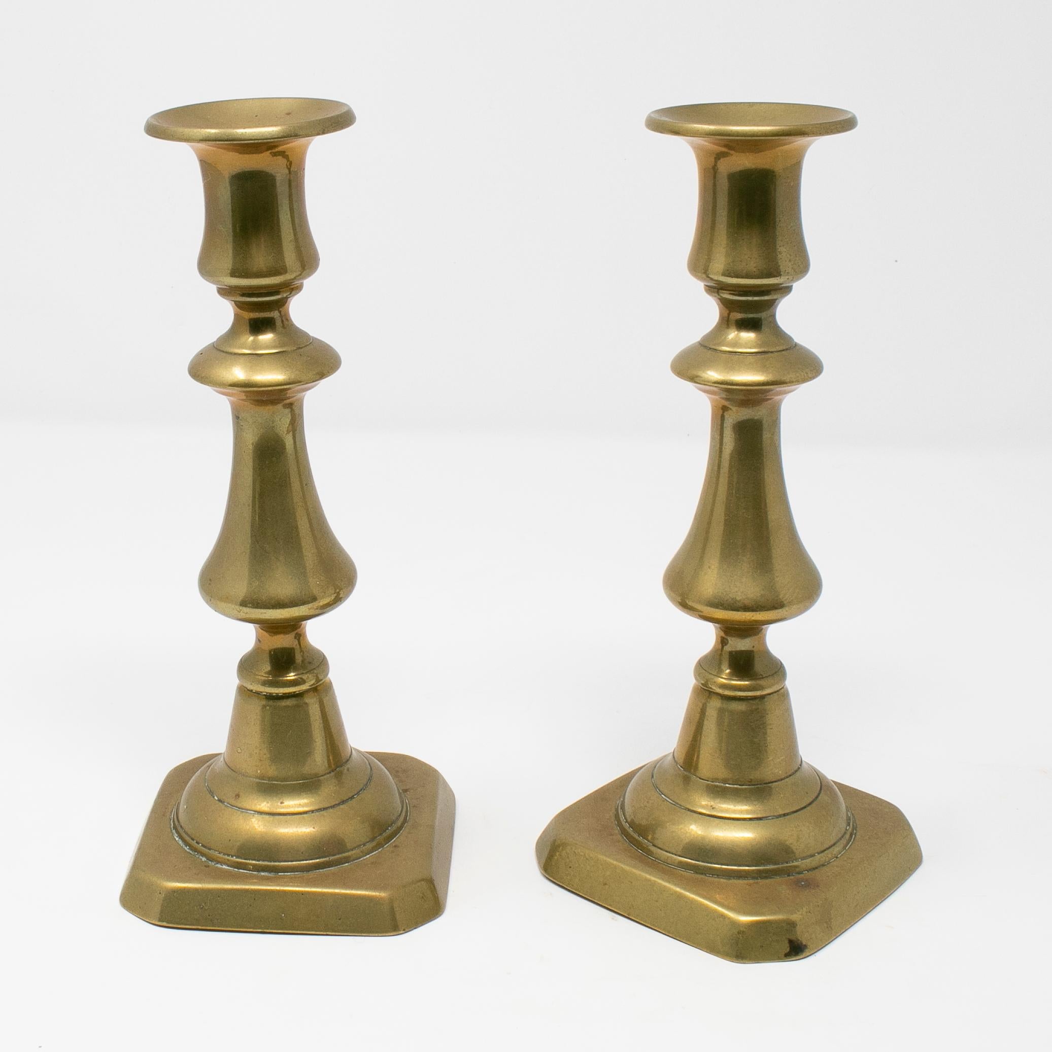 19th century French pair of candlesticks.