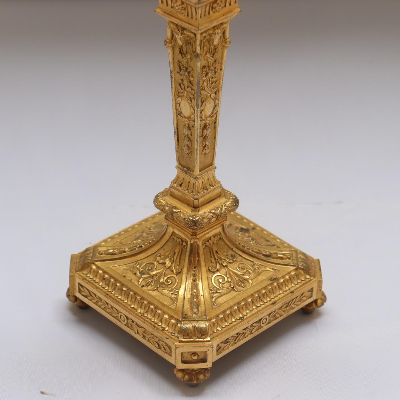 Ormolu 19th Century French Pair of Candlesticks