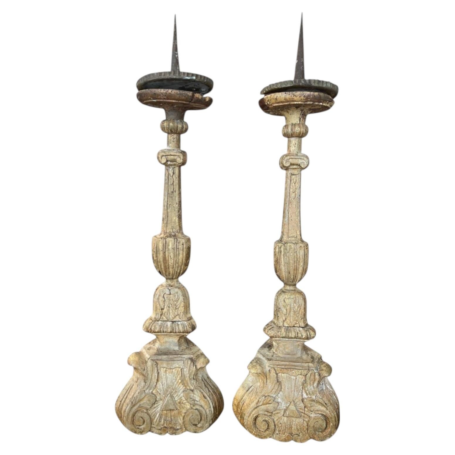 19th Century French Pair of Candlesticks